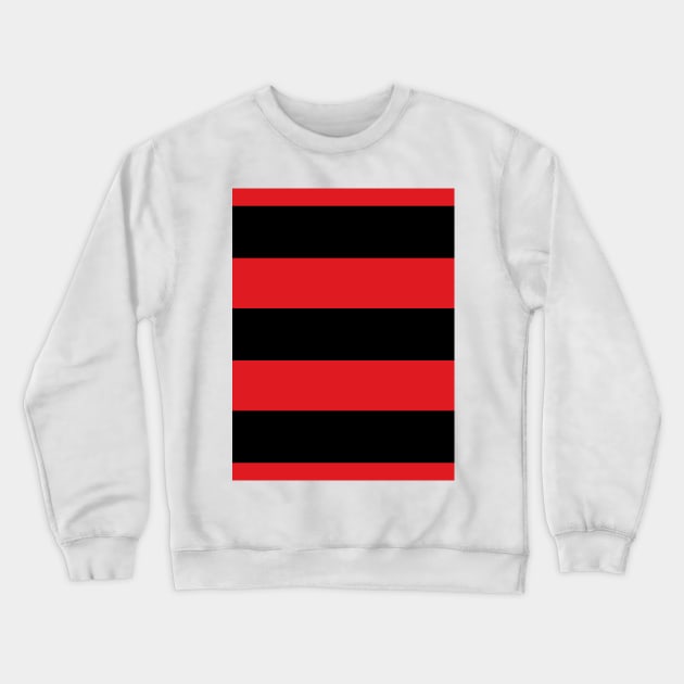 QPR Queens Park Rangers 1983 Away Red and Black Hoops Crewneck Sweatshirt by Culture-Factory